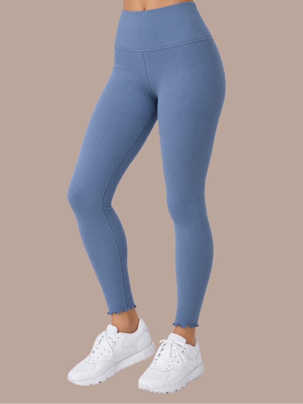 SPIRITUAL GANGSTER Lettuce Hem Leggings Dusty Blue SIZE EXTRA SMALL XS 2 4 Yoga